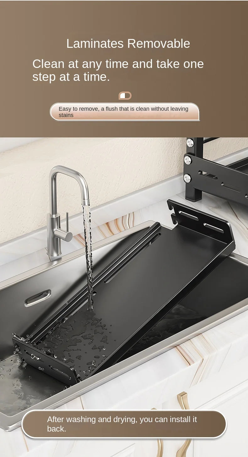 Étagère à Épices Double Niveau en Métal – Sans Perçage, 30 cm