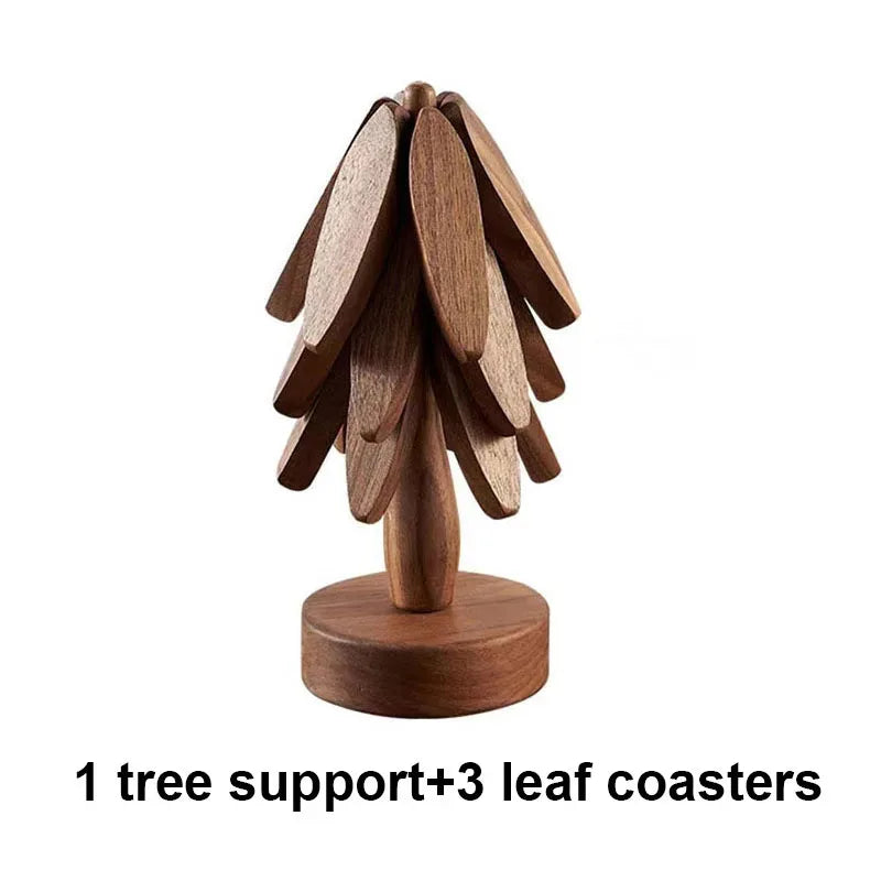 Set de Dessous-de-Plat en Bois de Noyer – Design Sapin