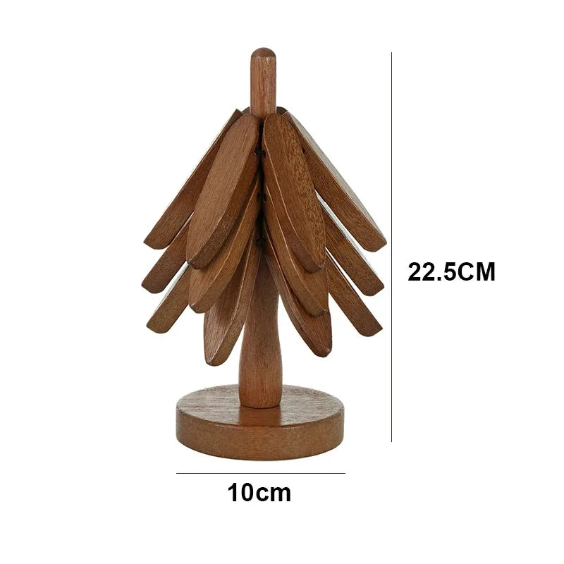Set de Dessous-de-Plat en Bois de Noyer – Design Sapin