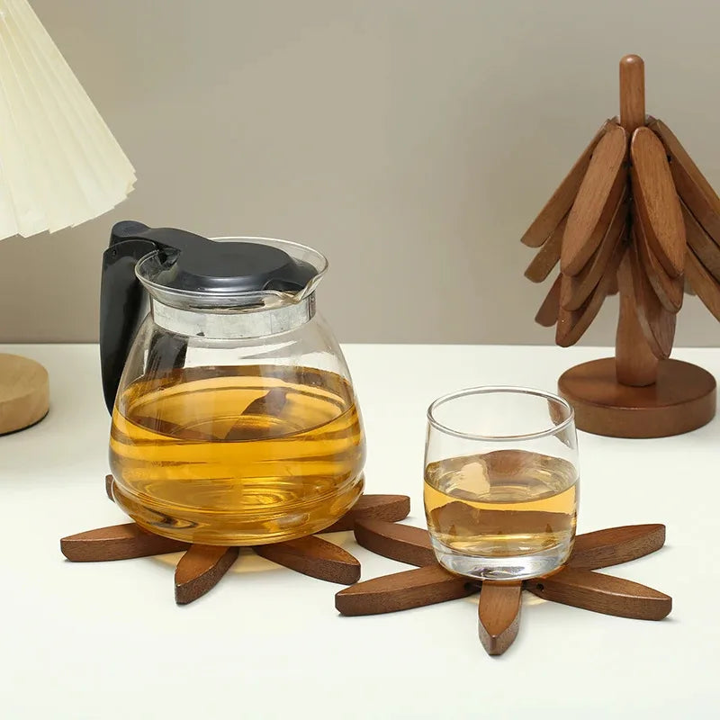 Set de Dessous-de-Plat en Bois de Noyer – Design Sapin