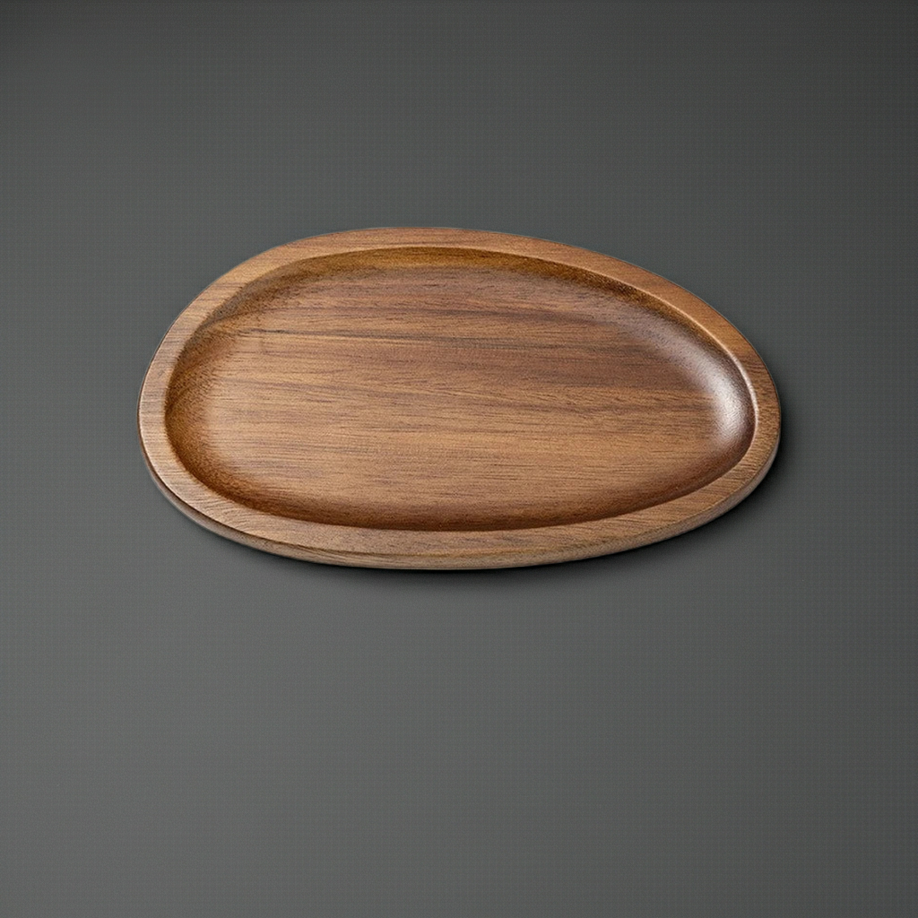 Plateau en Bois d'Acacia – Dessous de Verre & Plateau de Service Multifonction